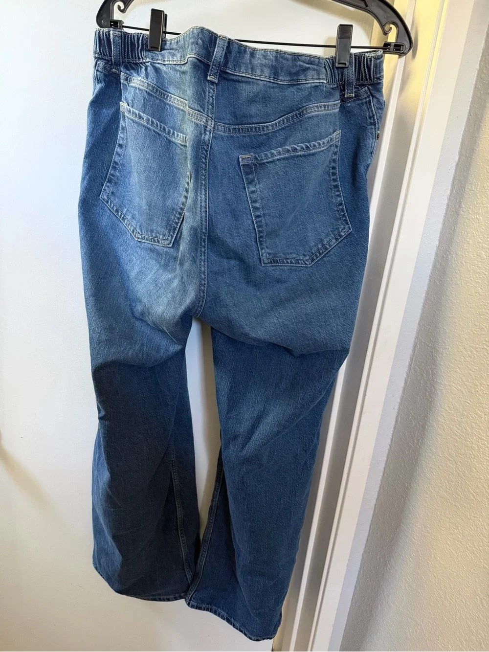 H&M maternity Wide Leg Flared Denim Jeans - Dark Blue